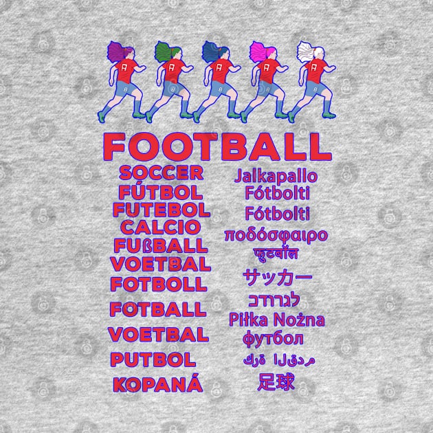 Football in Multiple Languages -Fußball Calcio Soccer Gift by DiegoCarvalho